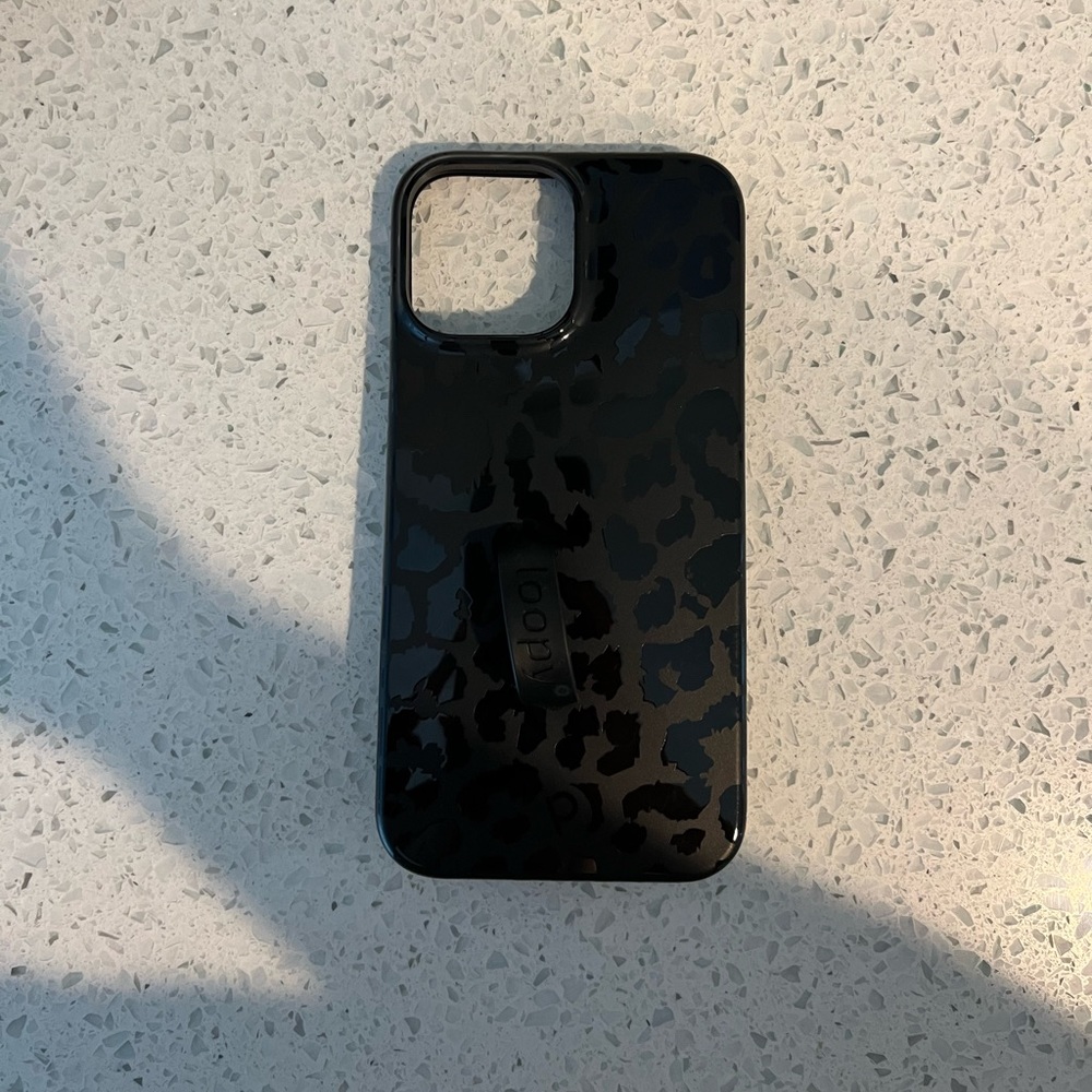 Loopy Case Black Gloss Leopard Phone Case